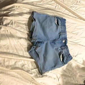 Cat and jack girls high rise paper bag denim shorts